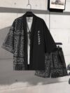 Effortlessly cool Newness paisley kimono set in a bold print and relaxed fit perfect for summer