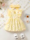 Adorable BrownBark daisy dress set perfect for summer This cute and stylish outfit features a charming daisy print and is ideal for warm weather