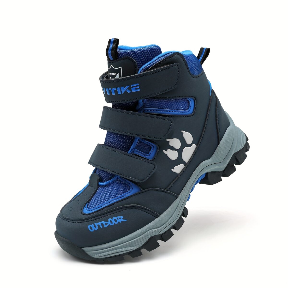 Stylish and durable FANGFIUP Kids Winter Boots perfect for snowy adventures These boots are shown in action with a child playing in the snow