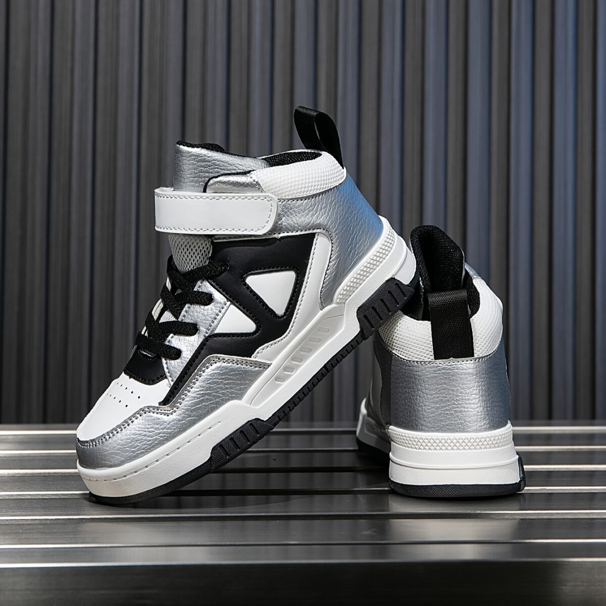 Stylish Retro Pixel Geometric Sneakers for kids by Newness These sneakers feature a vibrant geometric pixel design