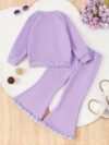 Adorable girls fleece set in pink and white perfect for autumn or winter The set includes a matching fleece jacket and pants ideal for keeping your little one warm and cozy