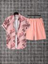 Embrace effortless summer style with the Newness Riviera Escape Leaf Print Set Crafted from breathable polyester this two piece set features a vibrant leaf print perfect for any occasion