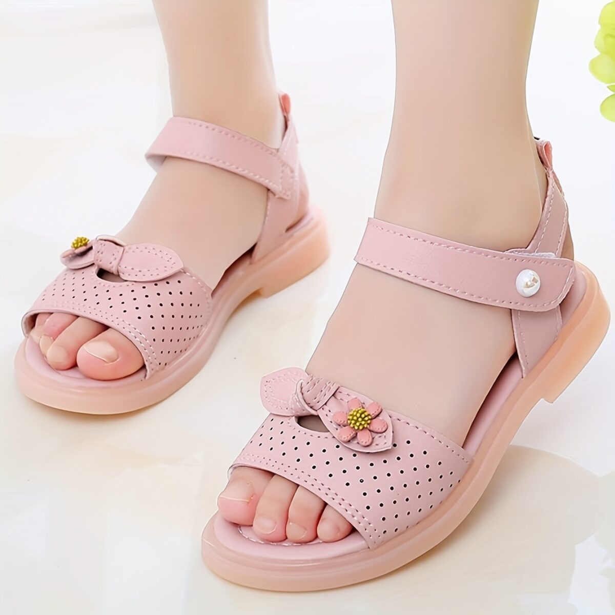 Stylish and comfortable girls summer sandals in pink perfect for playing outdoors Newness summer collection
