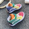 Newness Rainbow Retro Canvas Sneakers Stylish and comfortable kids sneakers perfect for spring and fall Lightweight and breathable canvas design in a vibrant rainbow color scheme