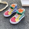 Newness Rainbow Retro Canvas Sneakers Stylish and comfortable kids sneakers perfect for spring and fall Lightweight and breathable canvas design in a vibrant rainbow color scheme