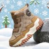 Kids stylish plaid snow boots from Newness warm waterproof and comfortable winter footwear