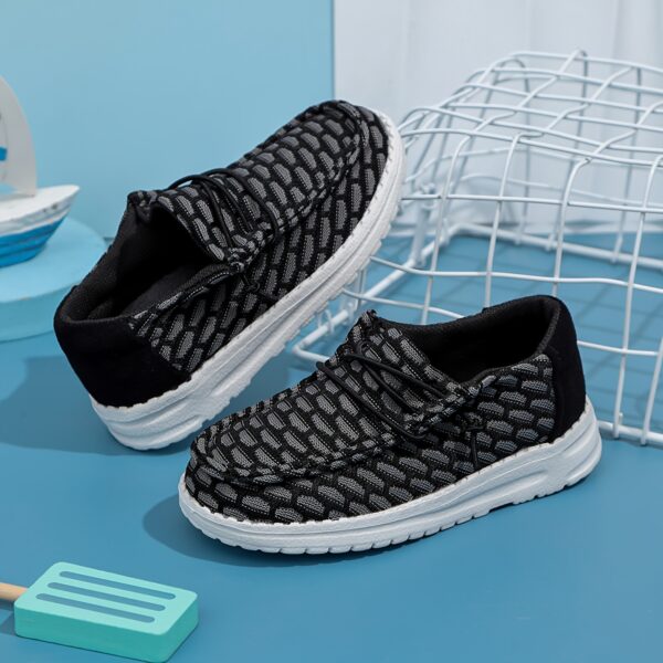 Newness Driftwood Plaid Boys Casual Shoes   Stylish and comfortable plaid shoes for boys perfect for everyday wear