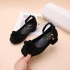 Elegant black girls high heels adorned with sparkling rhinestones perfect for weddings and special occasions