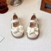 Adorable girls Summer Bow Mary Janes in pink perfect for summer playdates or parties Lightweight and stylish