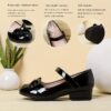 Adorable Darling Bow Girls Mary Janes in pink perfect for parties and everyday wear These classic Mary Janes feature a darling bow detail