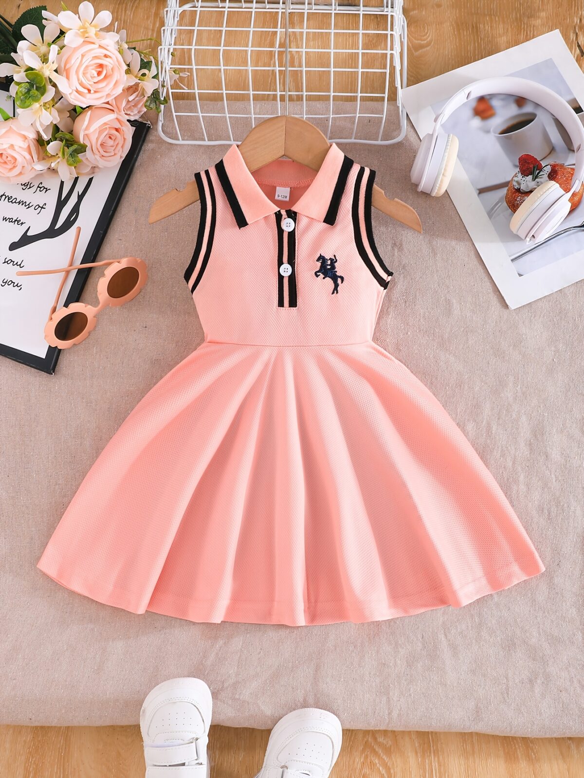 A little girl smiles while wearing a vibrant lime green dress Perfect summer outfit for girls