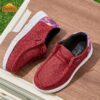 Kids Playful Plaid Slip Ons by Newness stylish and comfortable DACLAY plaid slip on shoes with breathable fabric and cushioned insole