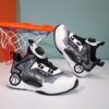 Stylish and comfortable Velocity Kids basketball shoes by Newness perfect for active play Image shows kids shoes in detail