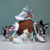 Stylish and comfortable Velocity Kids basketball shoes by Newness perfect for active play Image shows kids shoes in detail