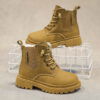 Newness Urban Explorer Boys High Top Boots in brown leather showcasing durability and style