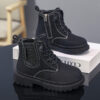 Newness Urban Explorer Boys High Top Boots in brown leather showcasing durability and style