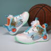 Stylish and comfortable Velocity Kids basketball shoes by Newness perfect for active play Image shows kids shoes in detail