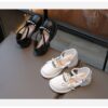 Adorable Spring Meadow girls sandals in pink and white perfect for spring and summer Stylish girls footwear from Newness