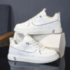 Stylish boys platform shoes in white perfect for spring These Newness Spring Step Boys Platform Shoes feature a chunky sole and modern design