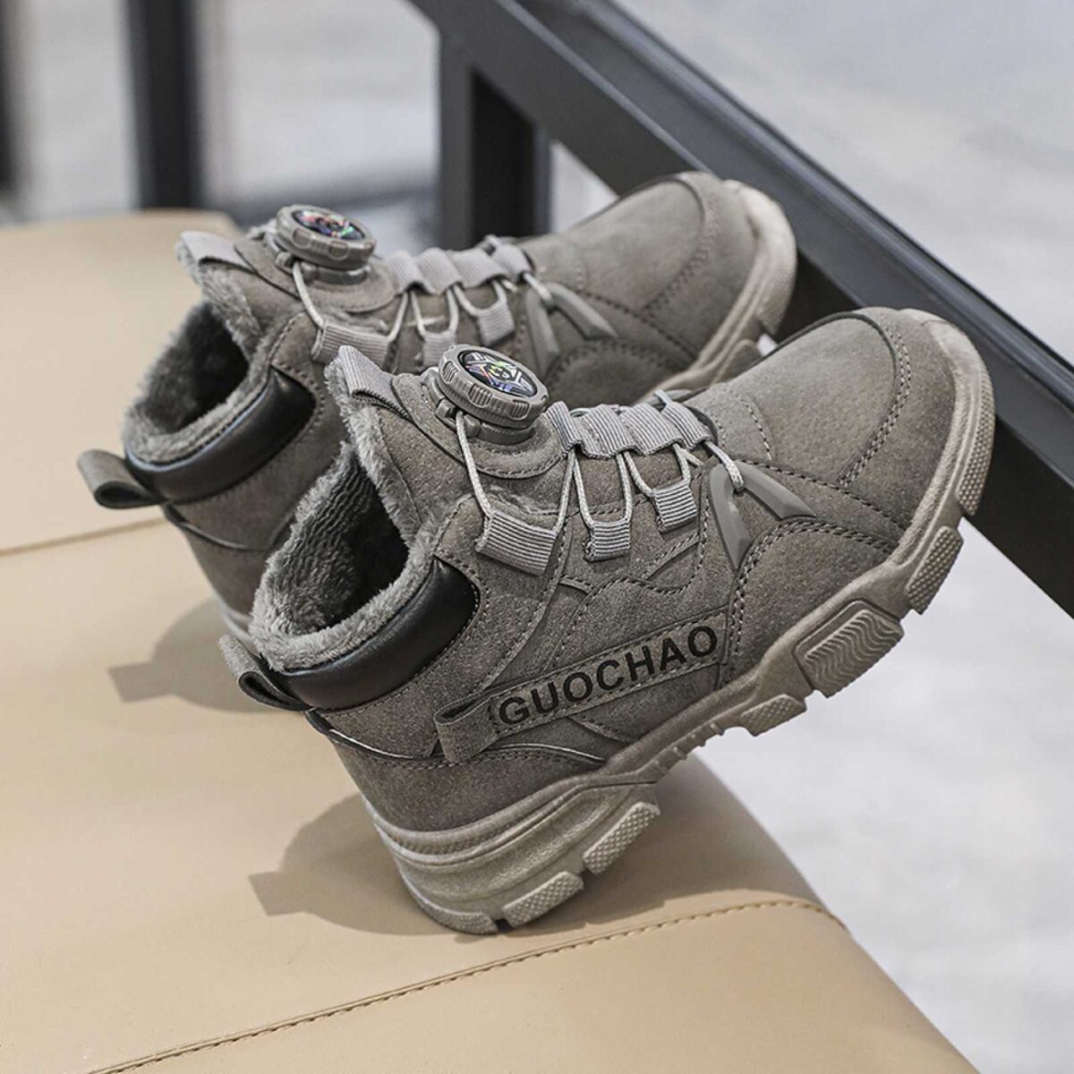 Stylish boys high top sneakers from Newness perfect for winter adventures Durable and fashionable design in a range of colors
