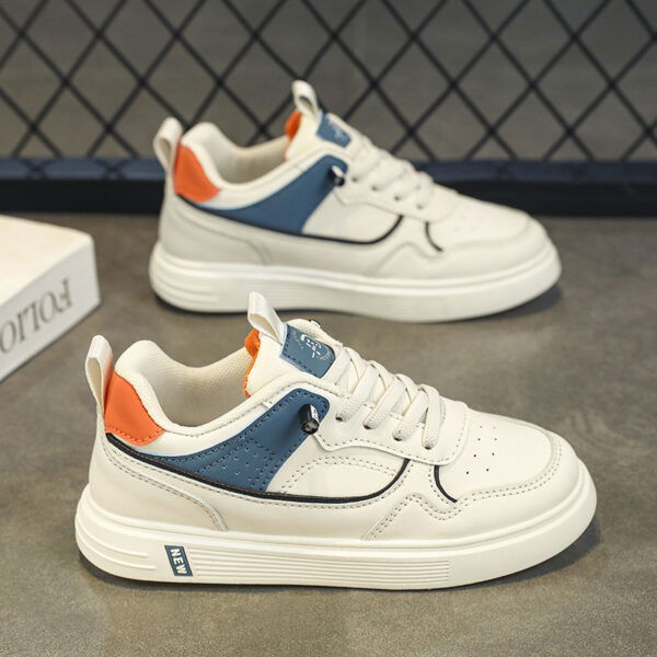 Stylish boys platform shoes in white perfect for spring These Newness Spring Step Boys Platform Shoes feature a chunky sole and modern design