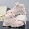 Newness Explorer Boys High Tops in action a boy wearing the shoes while hiking a trail playing in a park and at school