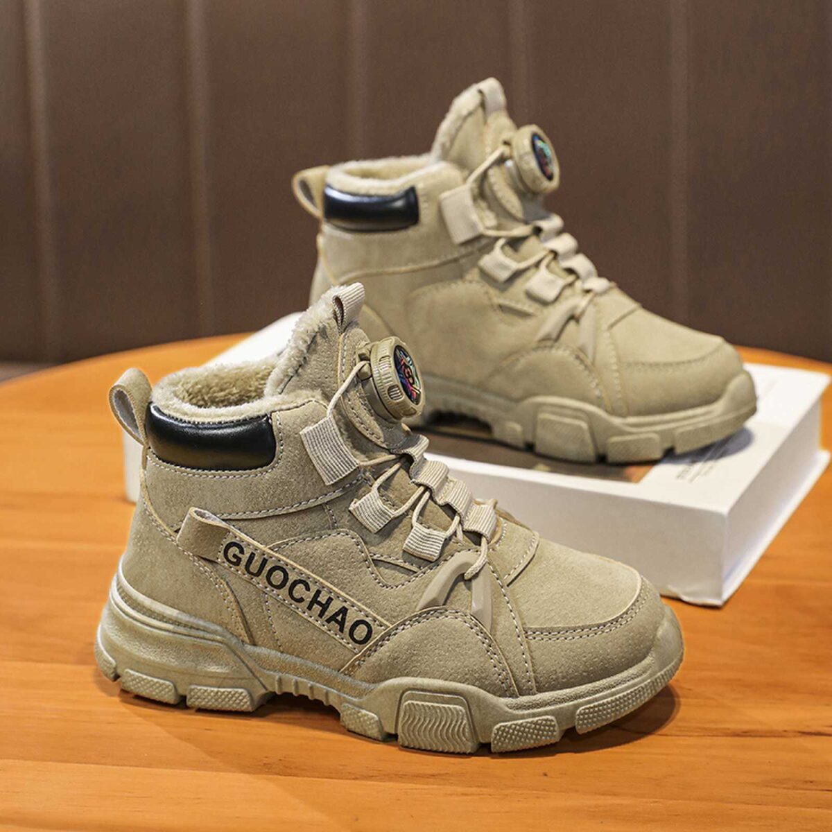 Stylish boys high top sneakers from Newness perfect for winter adventures Durable and fashionable design in a range of colors