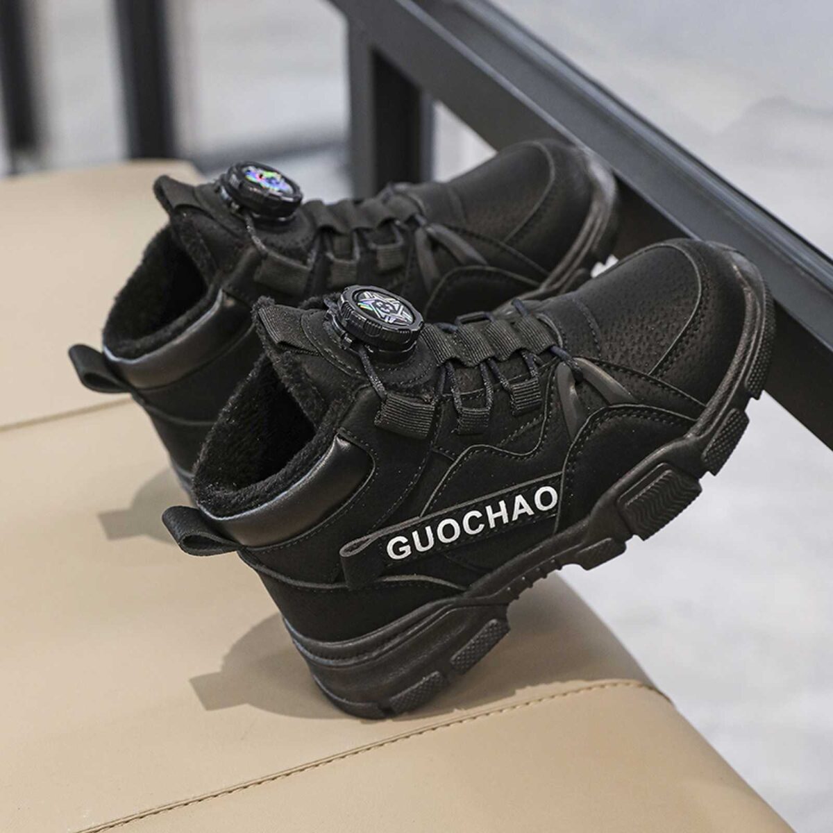 Stylish boys high top sneakers from Newness perfect for winter adventures Durable and fashionable design in a range of colors