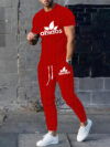 Model wearing the Newness Dubai Nights Mens Casual Set a stylish and comfortable two piece outfit perfect for summer evenings The set features a modern fit and breathable fabric