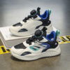 Newness Dynamic Play Kids Mesh Sneakers in action A boy energetically playing showcasing the stylish and breathable design of the shoes