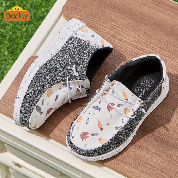 Kids Playful Plaid Slip Ons by Newness stylish and comfortable DACLAY plaid slip on shoes with breathable fabric and cushioned insole