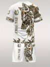 Model wearing the Newness Summer Nights Wolf Print Outfit a stylish and comfortable ensemble perfect for summer evenings