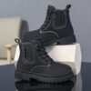 Newness Urban Explorer Boys High Top Boots in brown leather showcasing durability and style