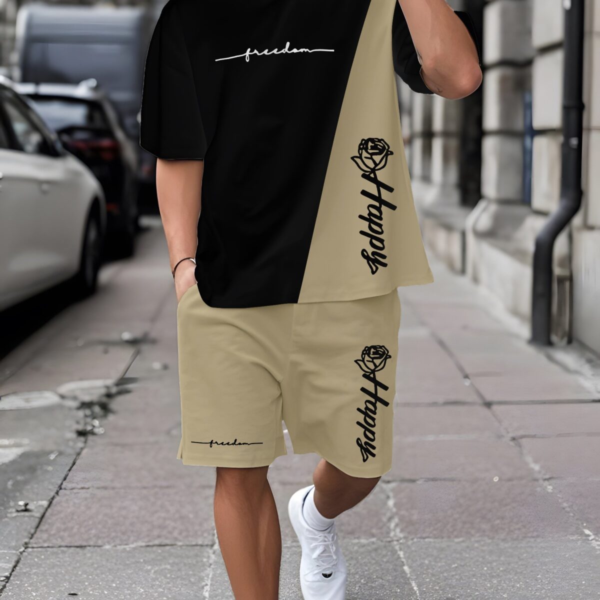 Stylish Mens Urban Explorer Printed Set by Newness Breathable and perfect for summer
