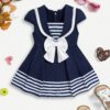 Adorable summer sailor stripe baby girl dress perfect for parties or everyday wear